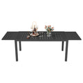 Extendable Aluminum Outdoor Dining Table - 97.2'L