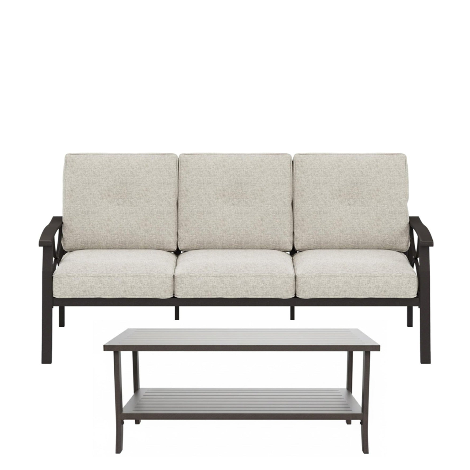 Marisol 5 Piece Metal Patio Furniture Set with 3 Seater Sofa