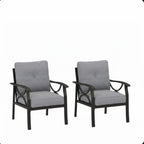 Marisol All-Weather Metal Armchairs, Set of 2