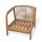 Calder Outdoor Lounge Chair with Woven Backrest