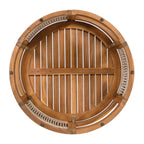 Sundara Acacia Wood Outdoor Coffee Table with Handwoven Rope Accents
