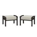 Marisol All-Weather 26" Metal Ottomans, Set of 2