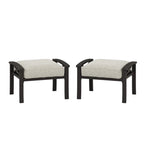 Marisol All-Weather 26" Metal Ottomans, Set of 2