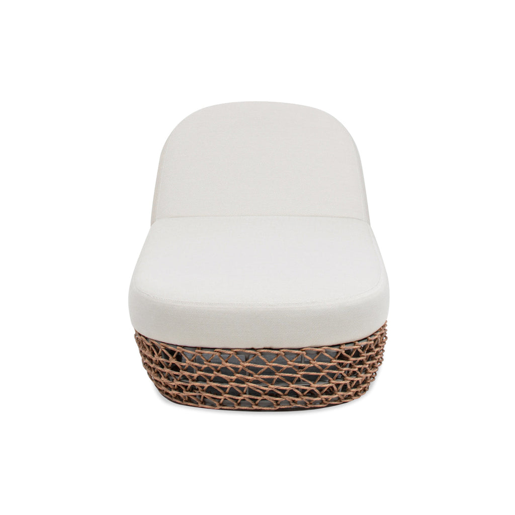 Willow Wicker & Sunbrella Upholstered Patio Lounger