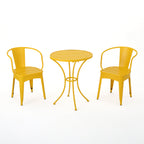 Colman 3-Piece Iron Bistro Set with Table and 2 Chairs