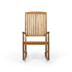 Muse Outdoor Acacia Rocking Chair with Slat Design