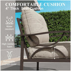Marisol 5 Piece Metal Patio Furniture Set with 3 Seater Sofa