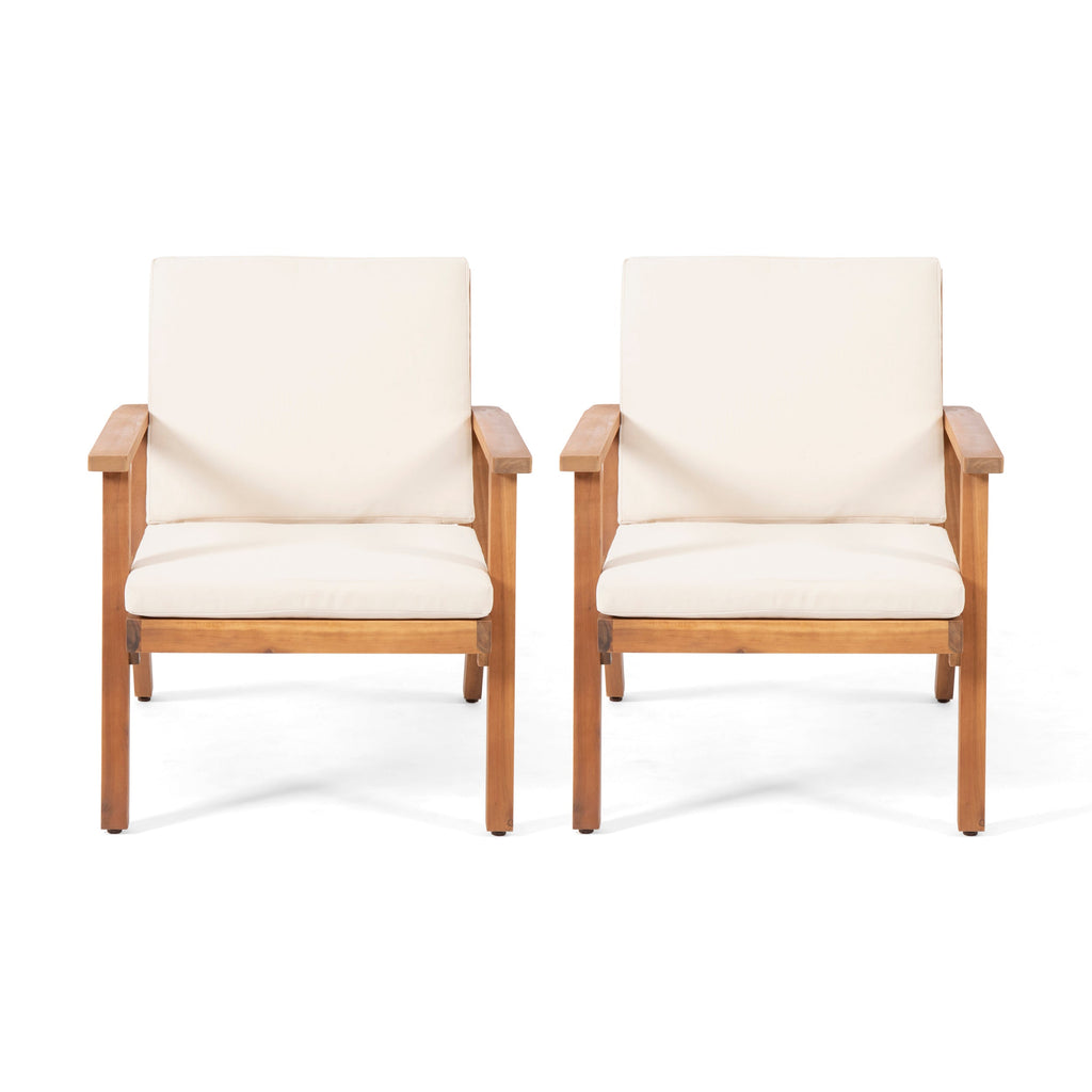 Brixton Outdoor Club Chair with Cushion, Set of 2