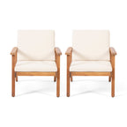 Brixton Outdoor Club Chair with Cushion, Set of 2