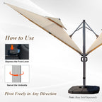 9'x 11' Rectangle Cantilever Umbrella with Center Pole, Base Not Included