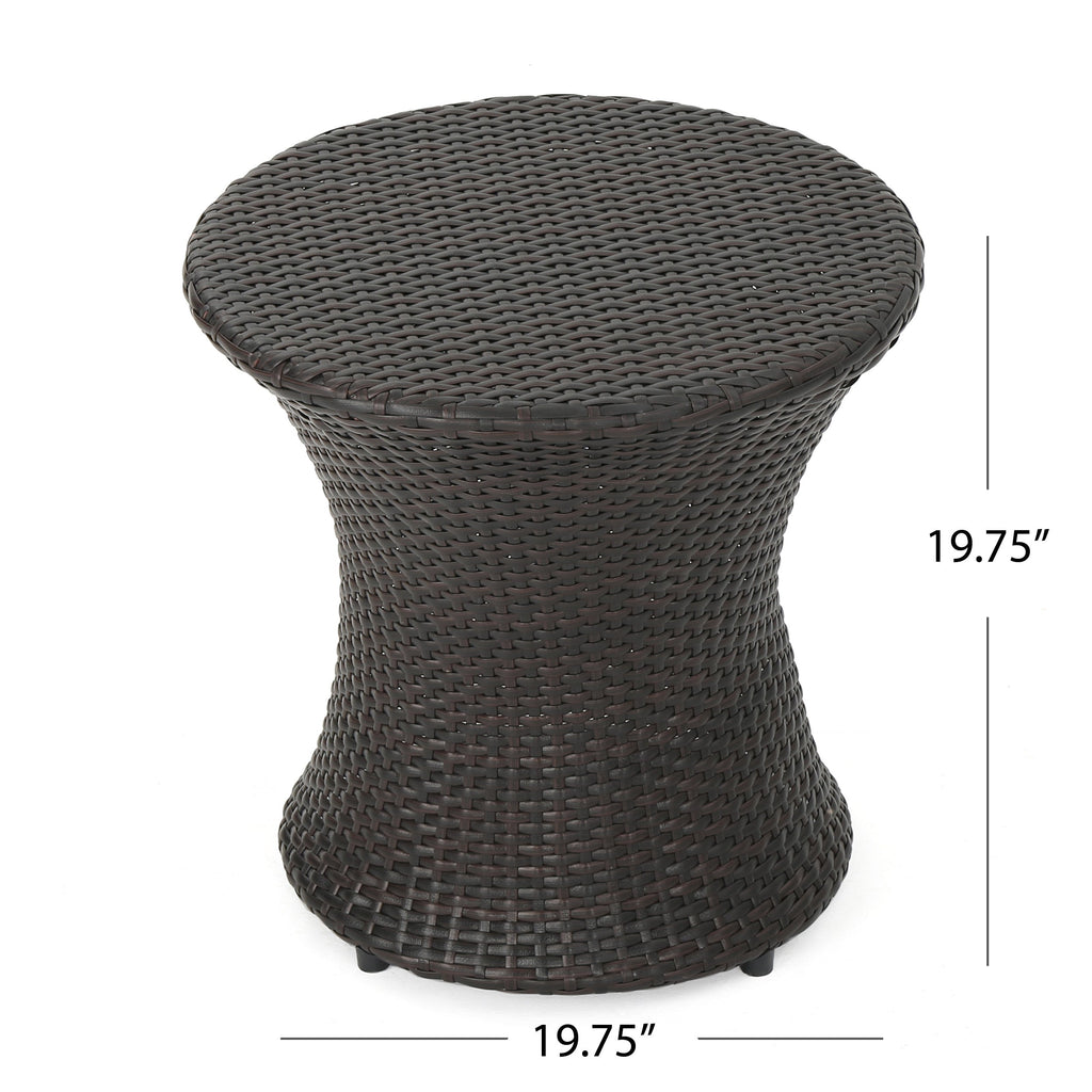 Thrive Hourglass Rattan Outdoor Side Table