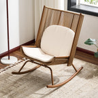 High Square Back Modern Outdoor Rocking Chair
