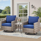 Tatum 3 Piece Outdoor Set with Swivel Rockers