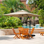 9'x 11' Rectangle Cantilever Umbrella with Center Pole, Base Not Included
