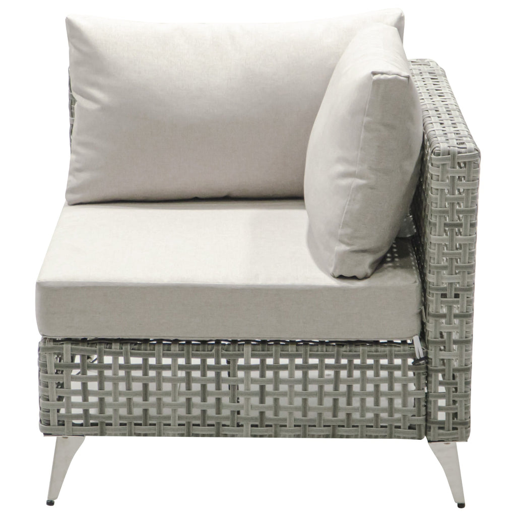 7-Piece Outdoor Wicker Sectional Sofa with Water Resistant Cushions and Coffee Table