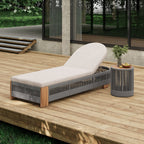 Outdoor Rope Chaise Lounge with Adjustable Backrest