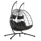 2-Person Swinging Egg Chair with Stand