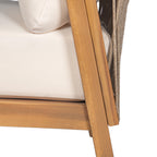 Calder Outdoor Lounge Chair with Woven Backrest