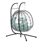 2-Person Swinging Egg Chair with Stand