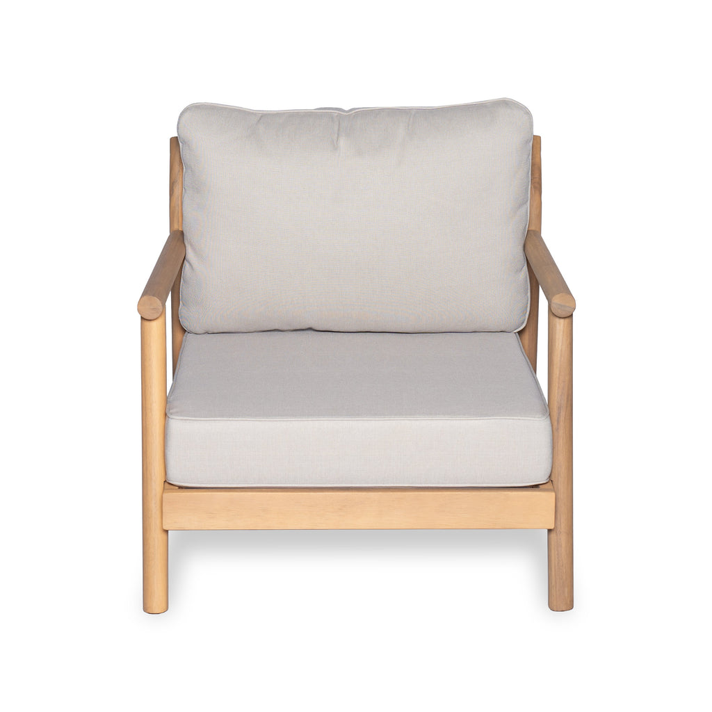 Indira Outdoor Acacia Wood Chat Set