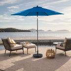 9' Outdoor Patio Umbrella Outdoor Table Umbrella with Push Button Tilt and Crank, Base Not Included