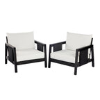 Khali Outdoor Club Chair with Acacia Wood Frame