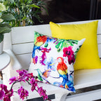 Tropical Parrot Outdoor Pillow