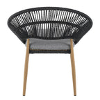 Cyril Outdoor Wicker Papasan Style Dining Chair, Set of 2