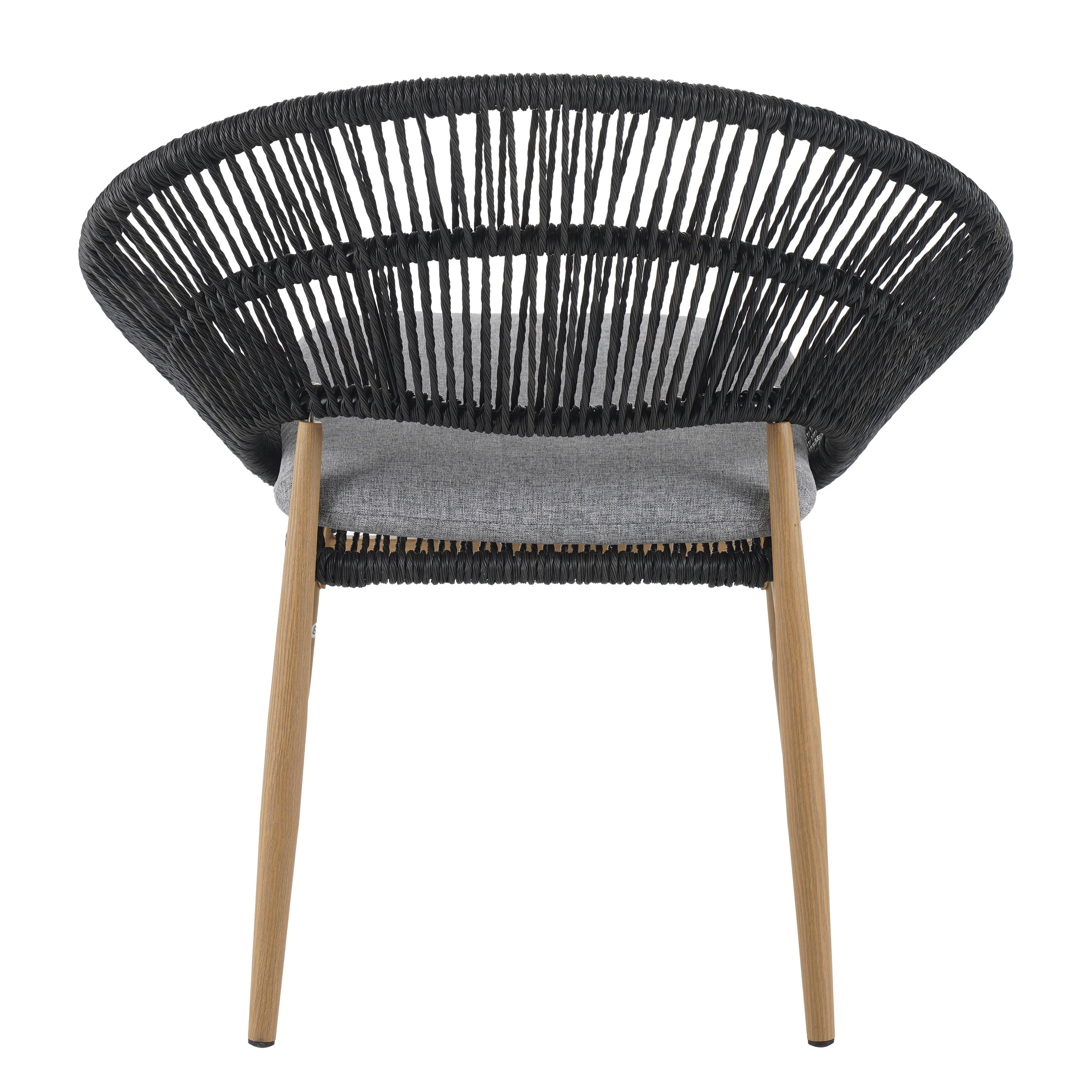 Cyril Outdoor Wicker Papasan Style Dining Chair, Set of 2