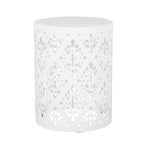 Spherical Outdoor Cylindrical End Table with Iron Cut Design