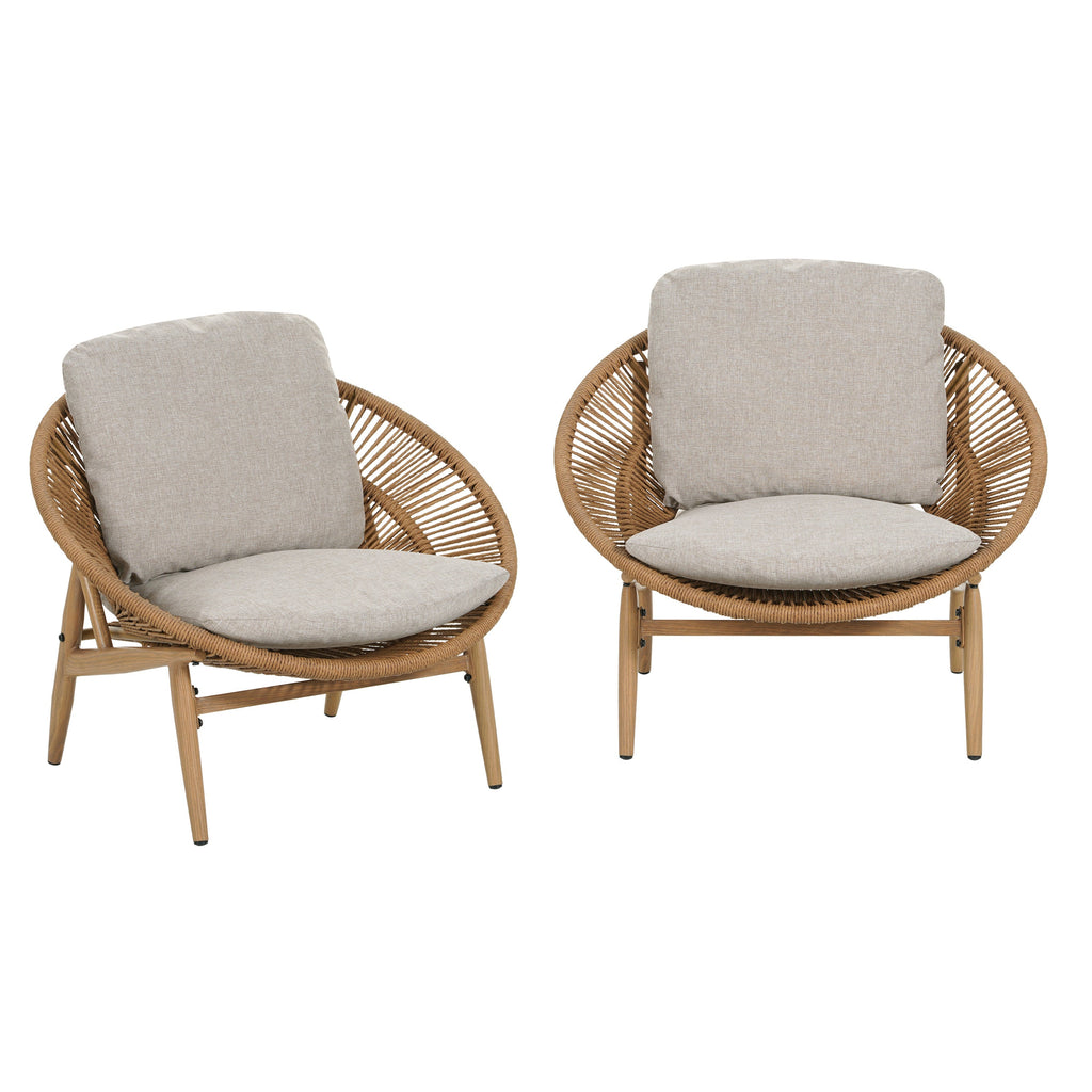 Cyril Outdoor Wicker Papasan Style Lounge Chair