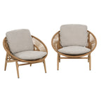 Cyril Outdoor Wicker Papasan Style Lounge Chair
