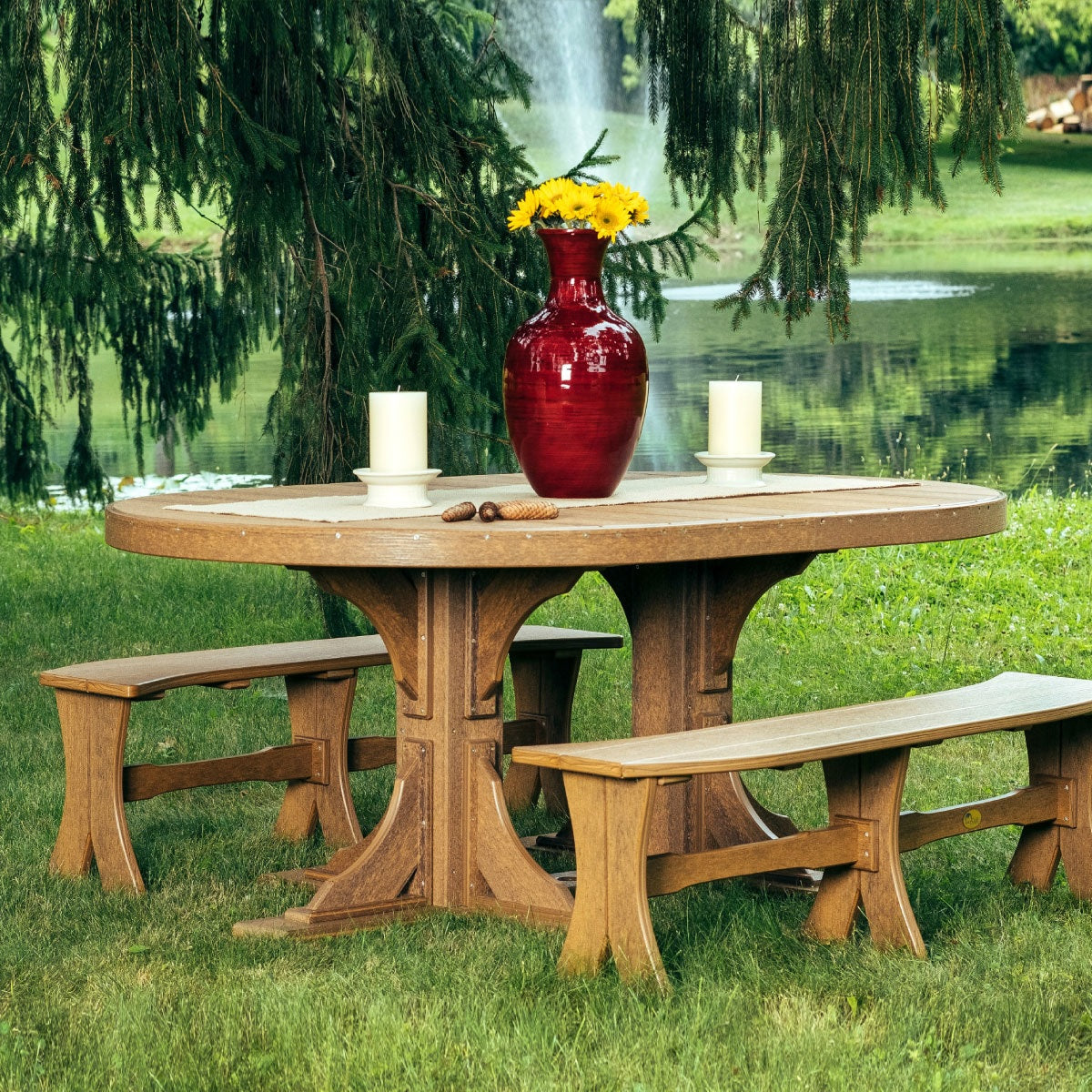 4' x 6' Oval Dining Table from LuxCraft