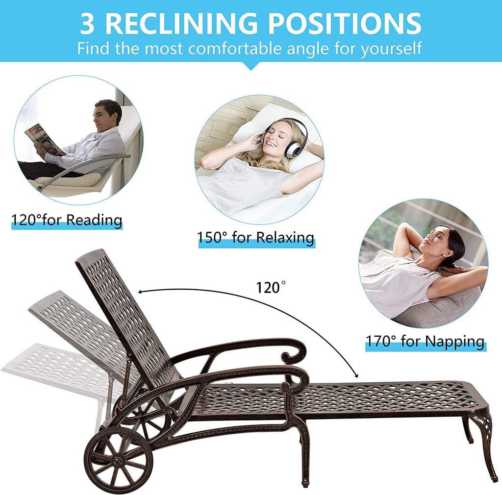 Aluminium Cast Lounge Chaise