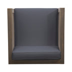 Oana Outdoor Acacia Wood Club Chair with Cushion
