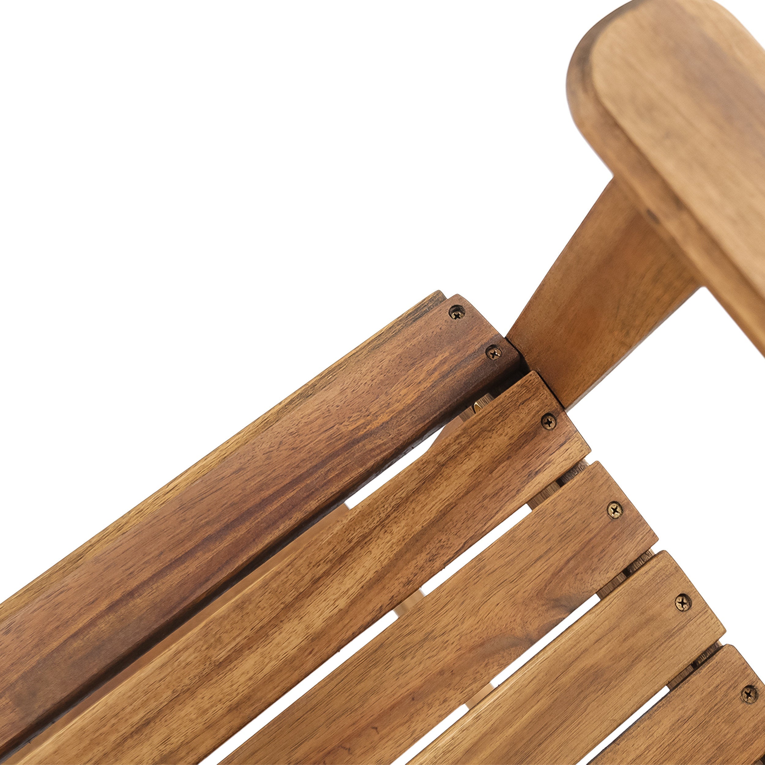 Outdoor Acacia Wood Adirondack Barstools, Set of 2