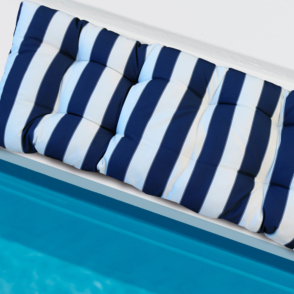 47" Tufted Outdoor Bench Cushion