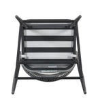 Outdoor Metal Frame Stools with Scallop-Shaped Backrest & Water-Resistant Cushions, Set of 2