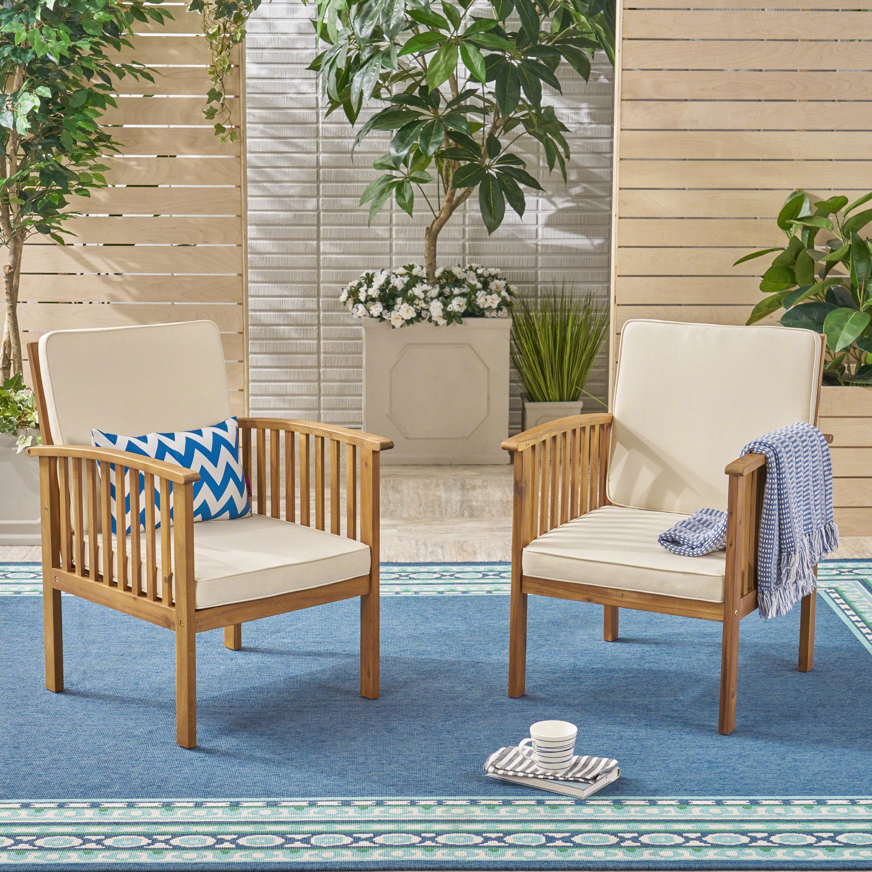 Tidewell Outdoor Dining Chairs, Set of 2