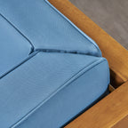 Oana Outdoor Acacia Wood Club Chair with Cushion