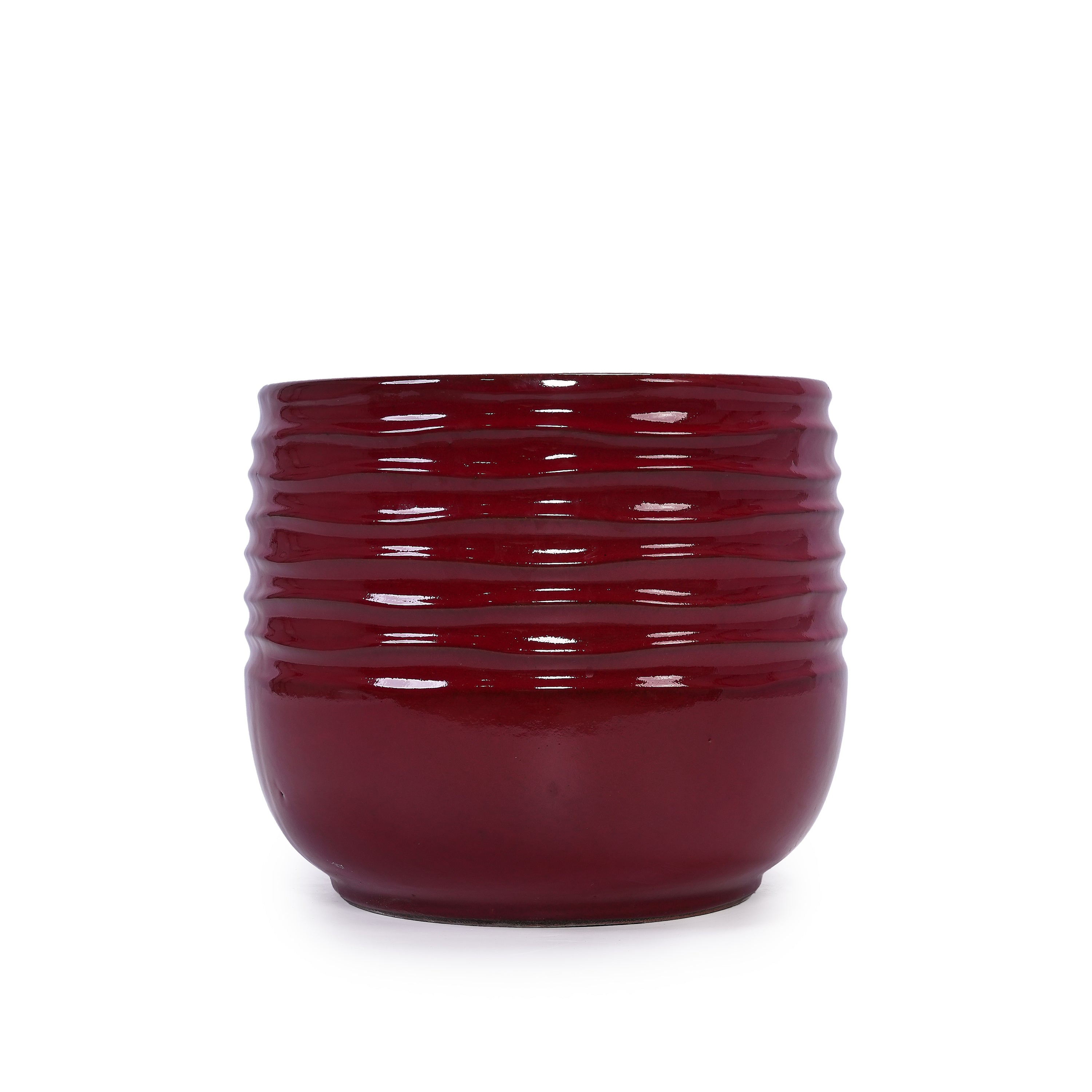 Calan Handmade Glazed Ceramic Planter, Set of 3