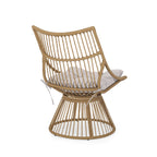 Strontianite Outdoor Rattan Chair with High Back Design