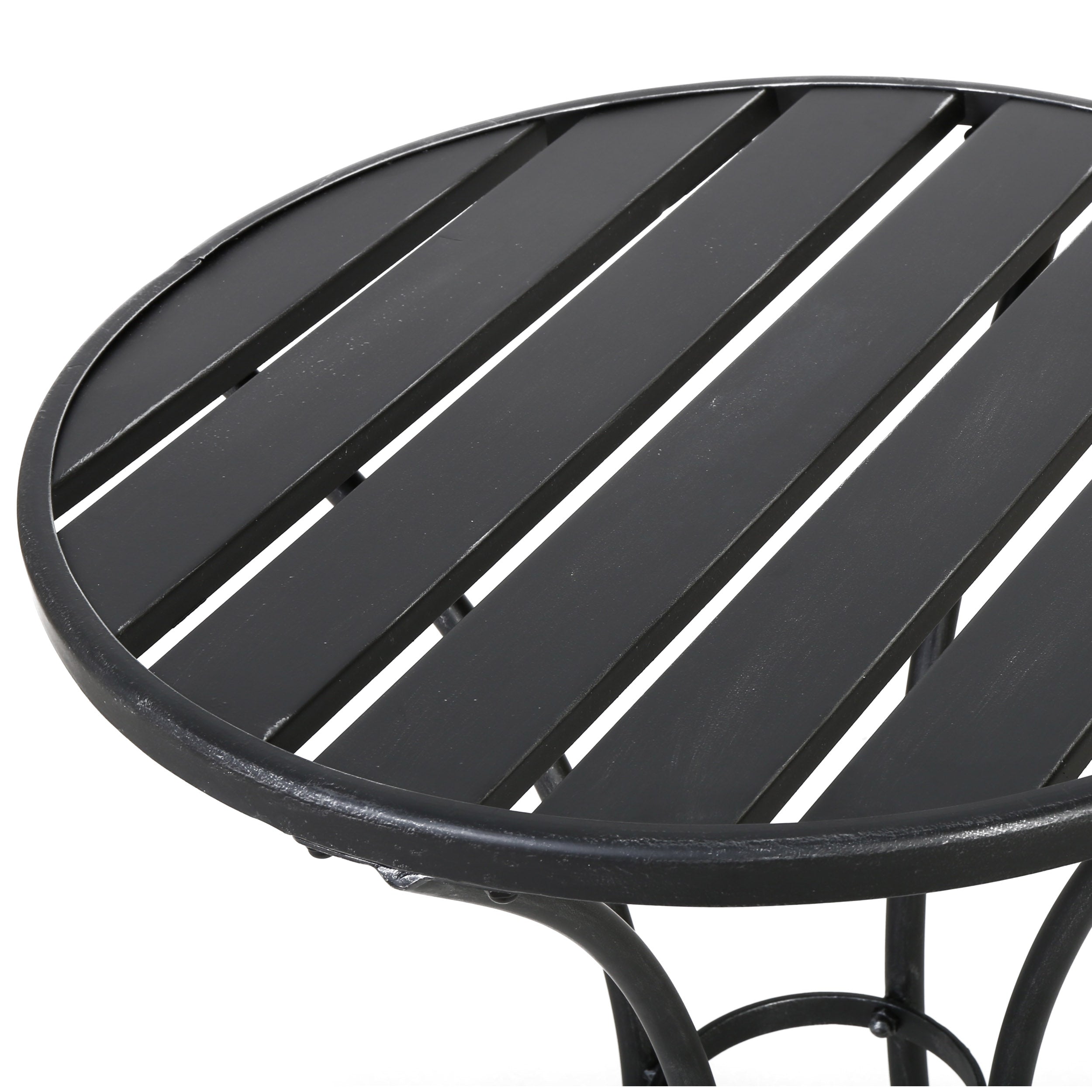 Colman 3-Piece Iron Bistro Set with Table and 2 Chairs