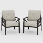 Marisol 5 Piece Metal Patio Furniture Set with 3 Seater Sofa