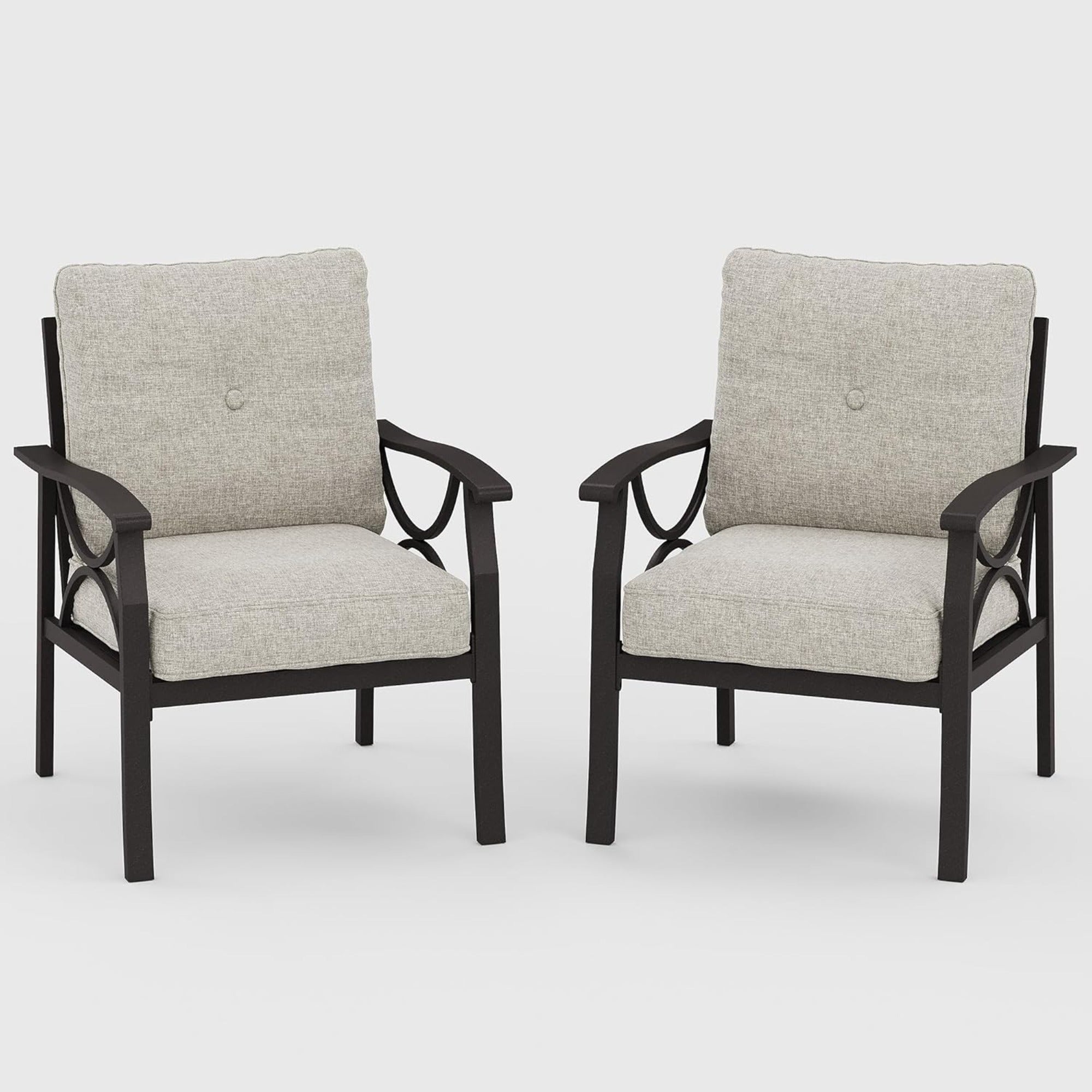 Marisol 5 Piece Metal Patio Furniture Set with 3 Seater Sofa