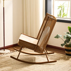 High Square Back Modern Outdoor Rocking Chair