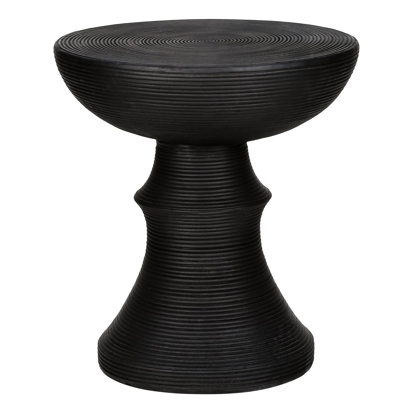 Modern Transitional Pedestal Indoor Outdoor Accent Table