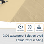 11' Outdoor Square Double Top Patio Umbrella, Base Not Included