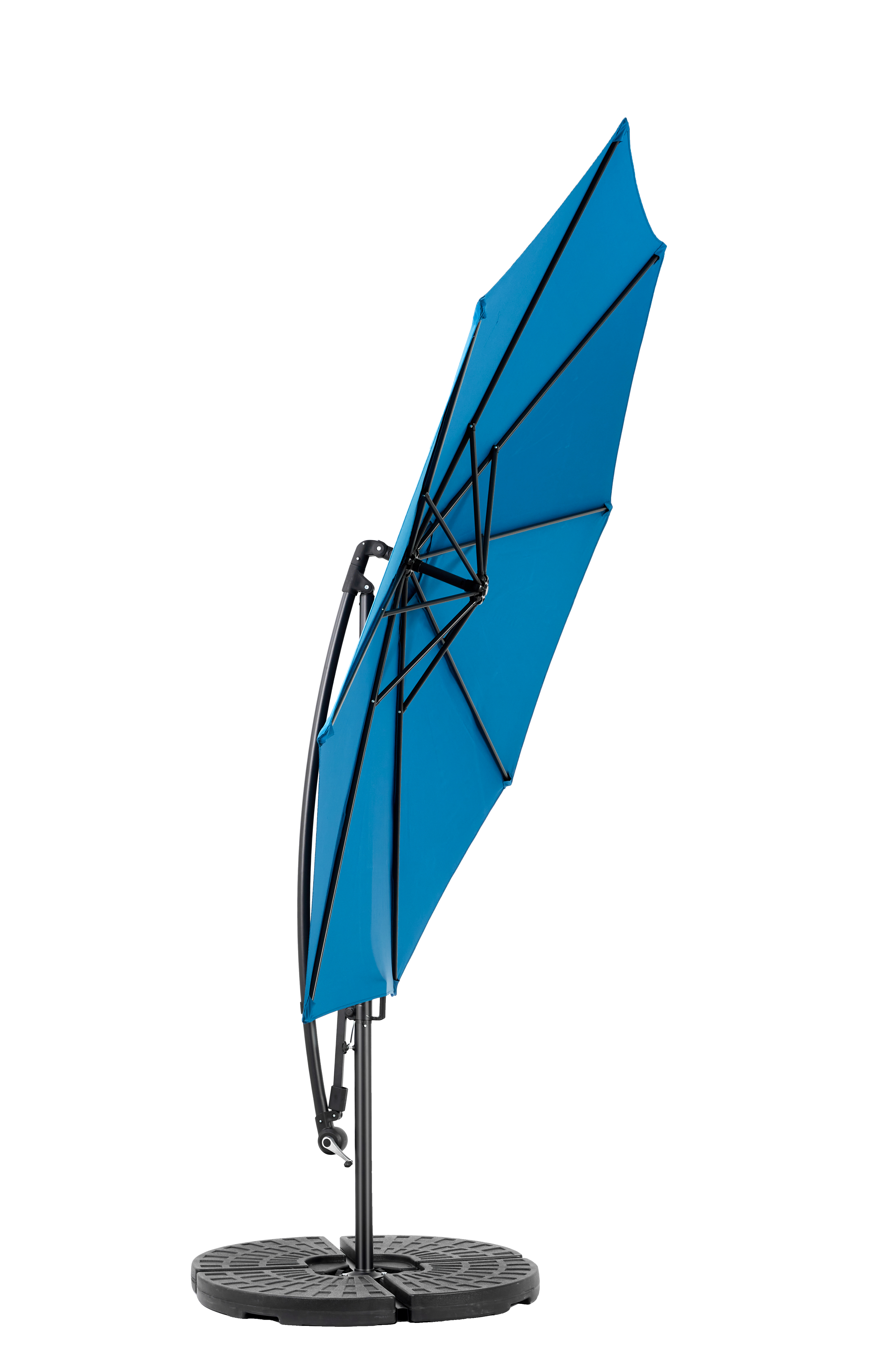 10' Offset Hanging Market Patio Umbrella w/Easy Tilt Adjustment, Base Not Included