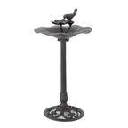 Ruffle Outdoor Aluminum and Iron Bird Bath
